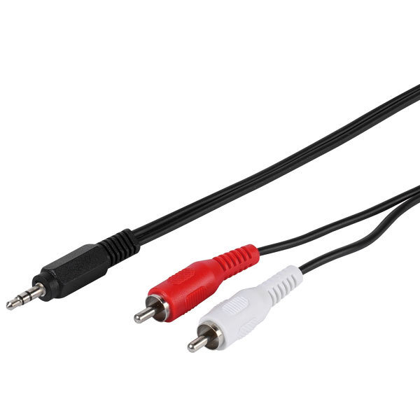 VIVANCO BULK AUDIO CONNECTION CABLE 3.5mm TO 2X RCA 1.5m