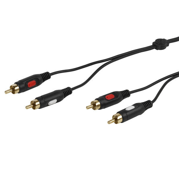 VIVANCO AUDIO CONNECTION CABLE 2x RCA to 2x RCA GOLD 1.5m