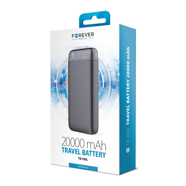 FOREVER POWERBANK 20000mAh TB-100L black