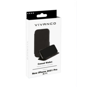 VIVANCO CASUAL WALLET BOOK CASE IPHONE 13 PRO black