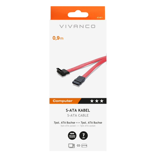 VIVANCO CCS09 SERIAL ATA CABLE 7pin 0.9m