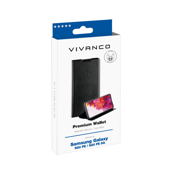 VIVANCO PREMIUM WALLET BOOK CASE SAMSUNG A73 black