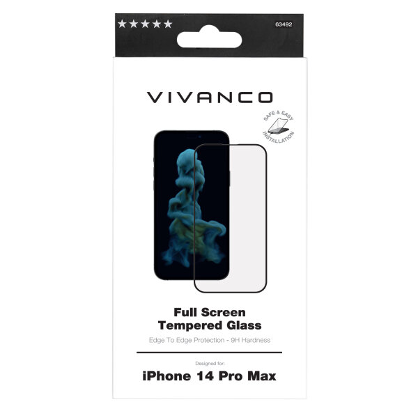 VIVANCO 2.5D JAPAN FULL TEMPERED GLASS IPHONE 14 PRO MAX