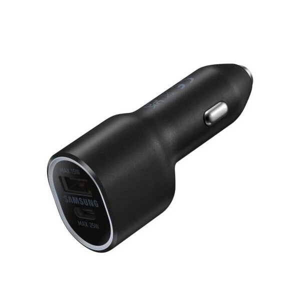 ORIGINAL SAMSUNG CAR CHARGER 2 PORTS USB / PD 25W black