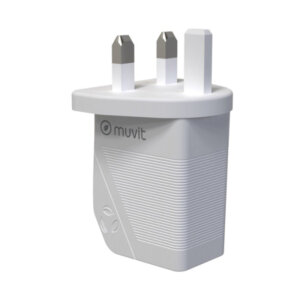 MUVIT FOR CHANGE UK TRAVEL CHARGER 2.4A 12W white