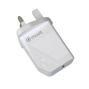 MUVIT FOR CHANGE UK TRAVEL CHARGER 2.4A 12W white