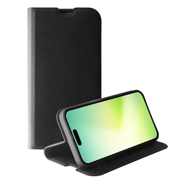 VIVANCO PREMIUM WALLET BOOK CASE IPHONE 15 PLUS black