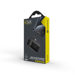 Ksix MINI POWERBANK UNIVERSAL 4800mAh TYPE C 10W black