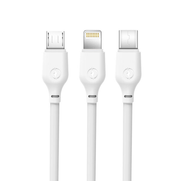 XO DATA CABLE NB103 1 TYPE C | LIGHTNING | MICRO USB 2,1Α white