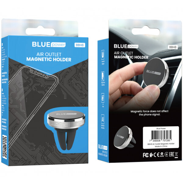 BLUE POWER MAGNETIC CAR HOLDER AIRVENT BBH8 black