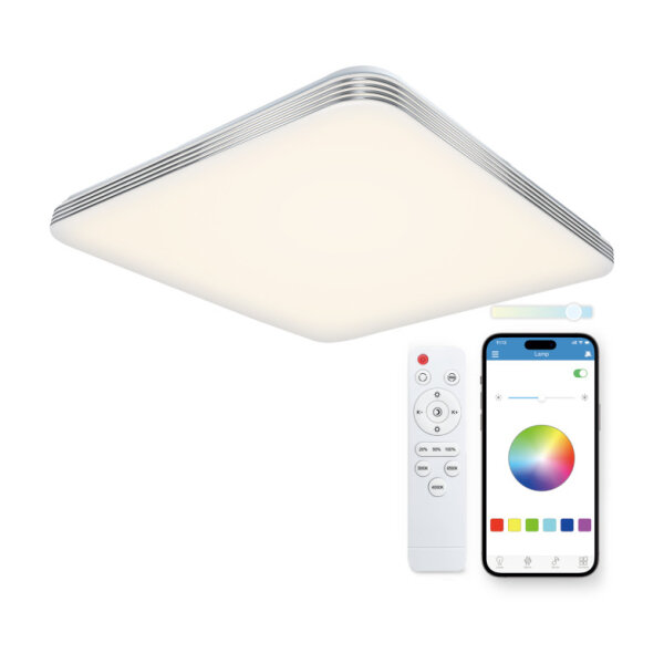 KSIX LIGHT CEILING SQUARE TWILIGHT RGBIC 52W 47.5cm