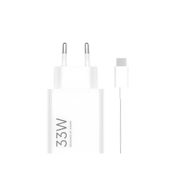 ORIGINAL XIAOMI MI TRAVEL CHARGER 33W + Type C DATA CABLE white