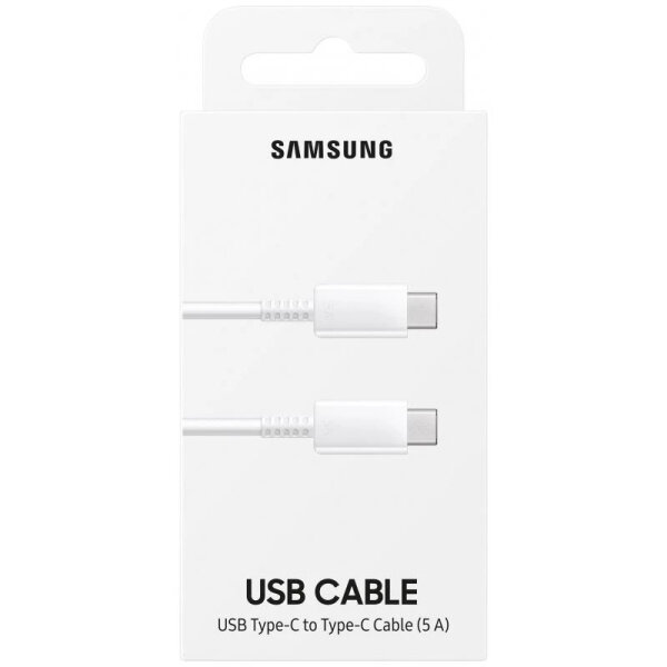 ORIGINAL SAMSUNG DATA CABLE TYPE C TO TYPE C 1m 5A white