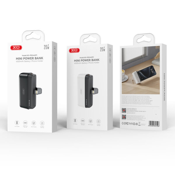 XO POWERBANK MINI 5000 mAh 20W LIGHTNING CHARGING black