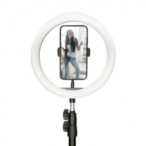 KSIX KIT STUDIO LIVE MAX KSIX LED RING WITH FLOOR TRIPOD 1.60 M FOR SMARTPHONE