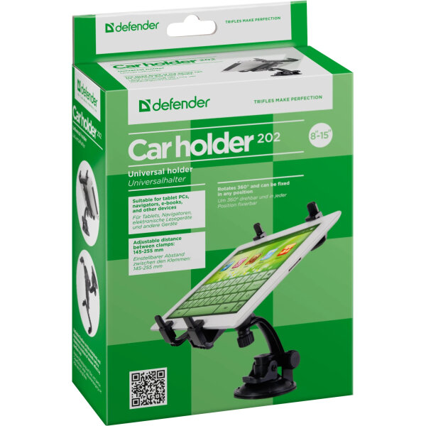 DEFENDER UNIVERSAL CAR HOLDER TABLET 202 145-225mm windshield/dashboard